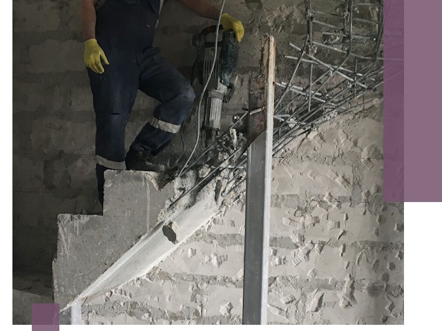 Демонтаж металлических и бетонных лестниц в Тынде