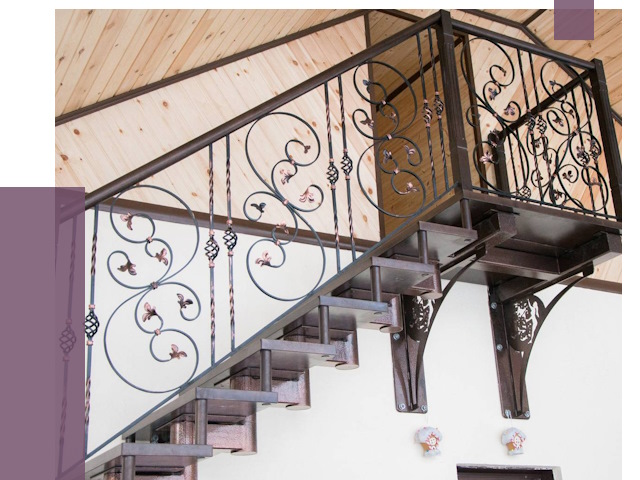 Кованые лестницы в Тынде от 80161 руб. под ключ
