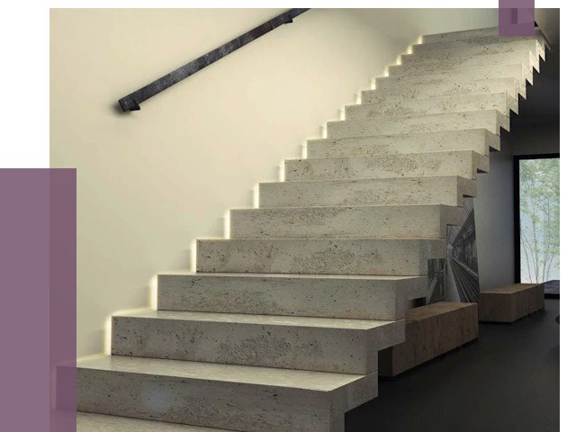 Облицовка бетонных лестниц в Тынде от 4625 руб/м2 