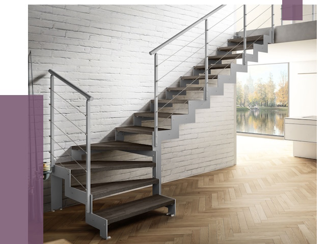 Г-образные лестницы под ключ в Тынде от 37254 руб. | ПРОЛЁТ-Тнд