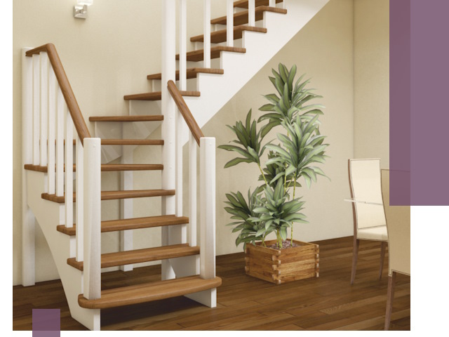 Г-образные лестницы под ключ в Тынде — изготовление и монтаж