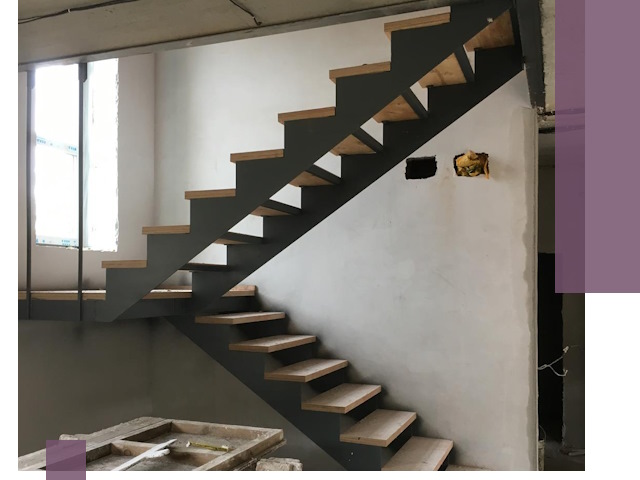 Изготовление лестниц на металлокаркасе в Тынде от производителя