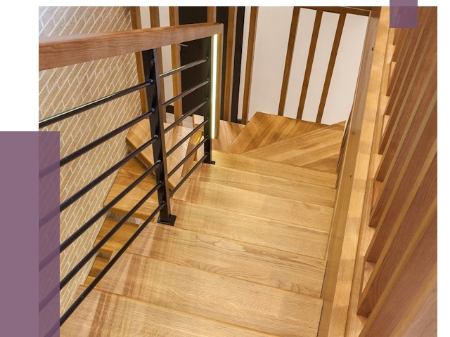 Лестницы из ясеня в Тынде под ключ от 10071 руб. 