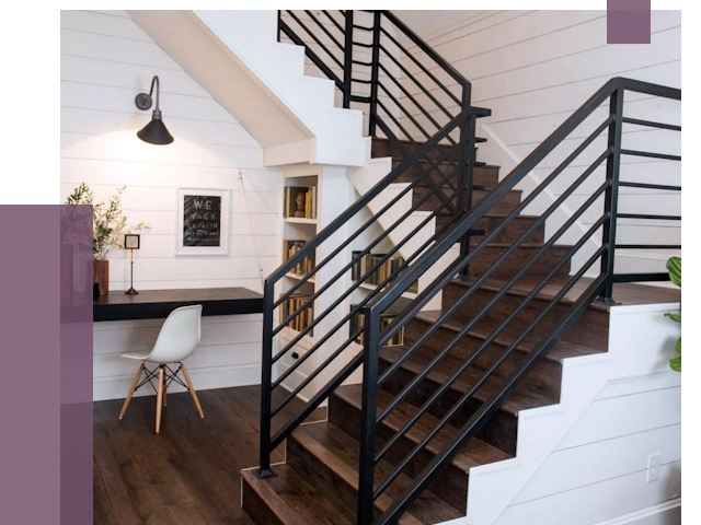 Перила для лестницы в доме в Тынде от 7451 руб. — ПРОЛЁТ-Тнд