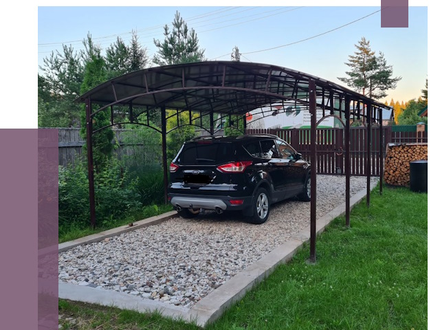 Навесы для автомобиля в Тынде от 13206 руб.  | ПРОЛЁТ-Тнд