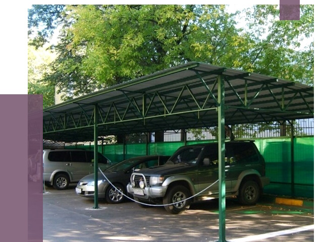 Навесы для парковки в Тынде от 80674 руб. заказать | ПРОЛЁТ-Тнд