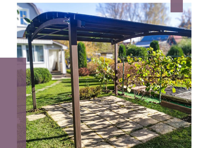 Навесы для дачи в Тынде от 12795 руб. под ключ — ПРОЛЁТ-Тнд