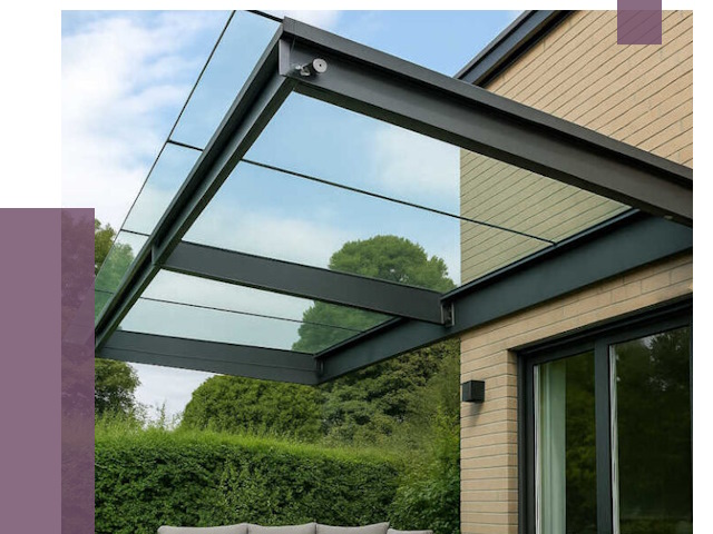 Стеклянные навесы и козырьки в Тынде от 12332 руб.