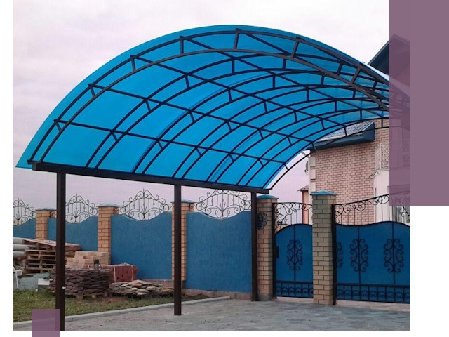 Арочные навесы под ключ в Тынде — изготовление и монтаж