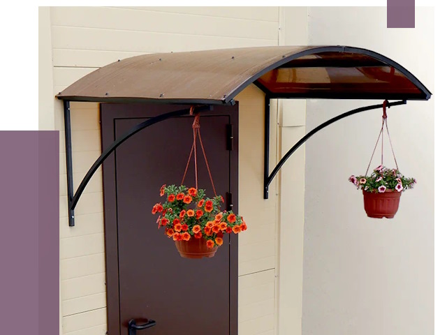 Козырьки над входом в Тынде от 14902 руб.  | ПРОЛЁТ-Тнд