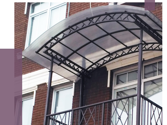 Козырьки над балконом в Тынде от 8684 руб.  | ПРОЛЁТ-Тнд