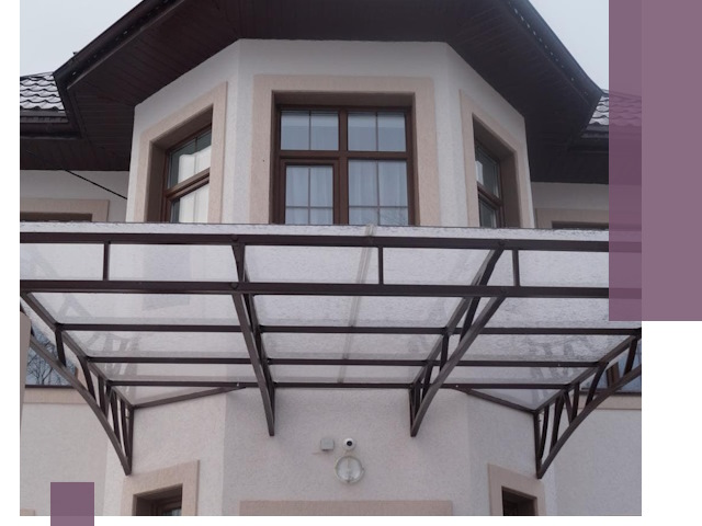 Козырьки из поликарбоната под ключ в Тынде