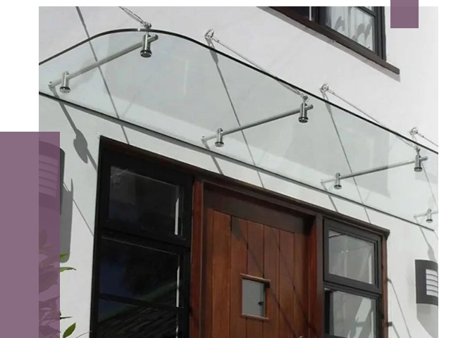 Стеклянные козырьки в Тынде от 19012 руб. | ПРОЛЁТ-Тнд