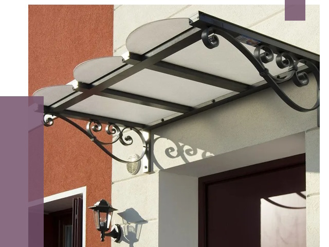 Односкатные козырьки в Тынде от 8427 руб.  | ПРОЛЁТ-Тнд