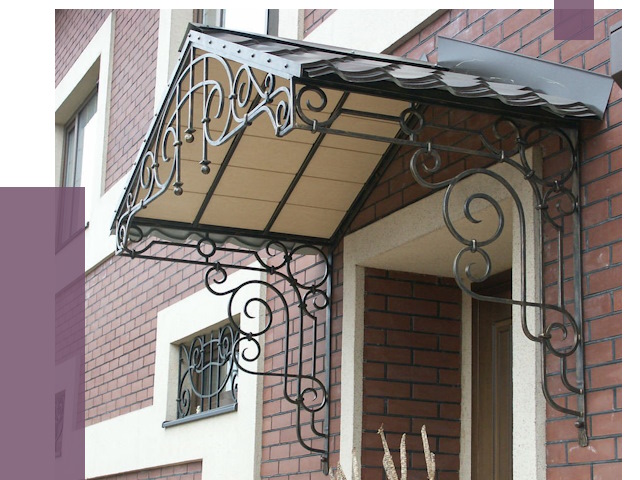 Двускатные козырьки в Тынде под ключ от 12846 руб.