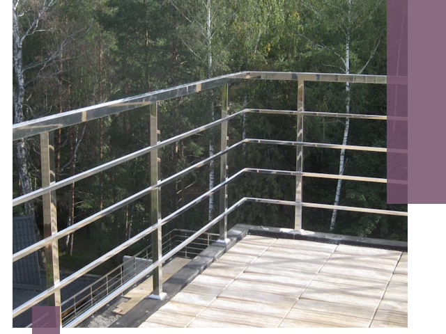 Парапеты из нержавеющей стали в Тынде — изготовление и монтаж