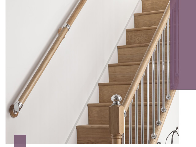 Пристенные поручни из стали и нержавейки под монтаж в Тынде